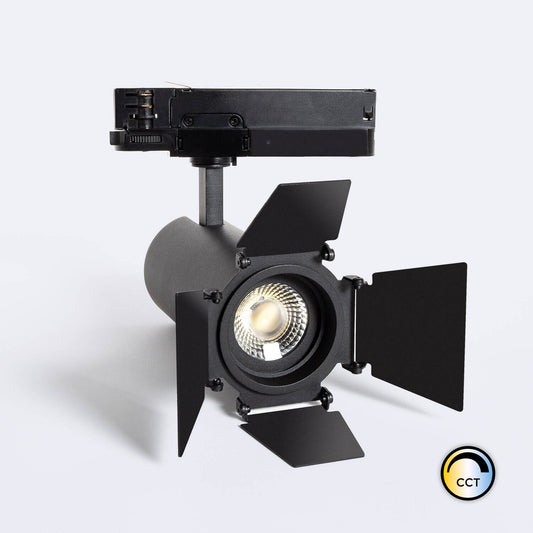 Spot LED Fasano 30W pour Rail Triphasé Dimmable, IP20, Noir, UGR 17