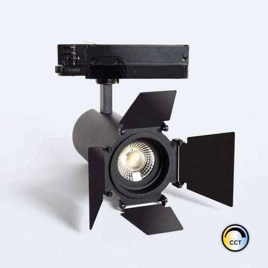 Spot LED Fasano 30W pour Rail Triphasé Dimmable, IP20, Noir, UGR 17