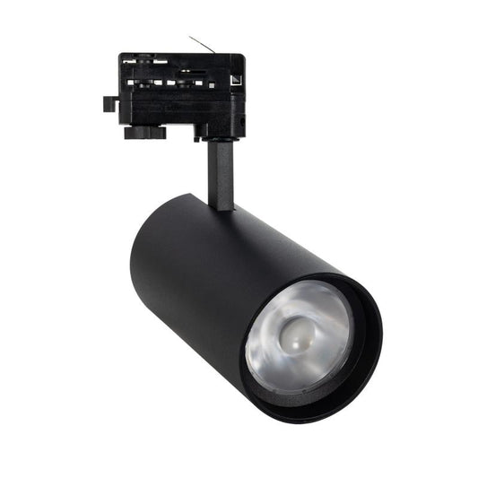 Spot LED sur Rail Triphasé 40W, IP20, Orientable, Noir