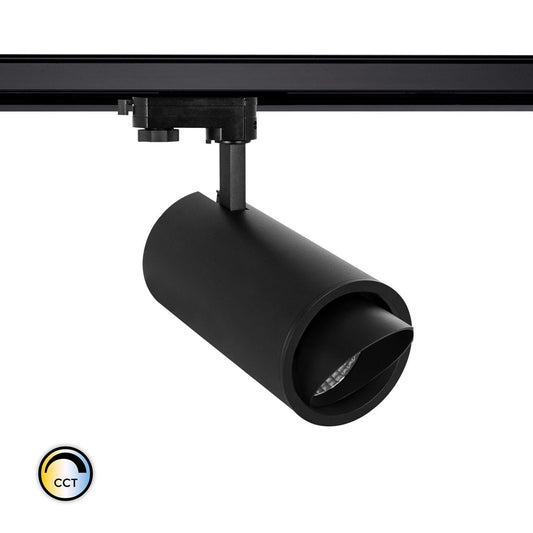 Spot LED sur Rail Triphasé 40W, IP20, 4000 lm, Orientable, Noir