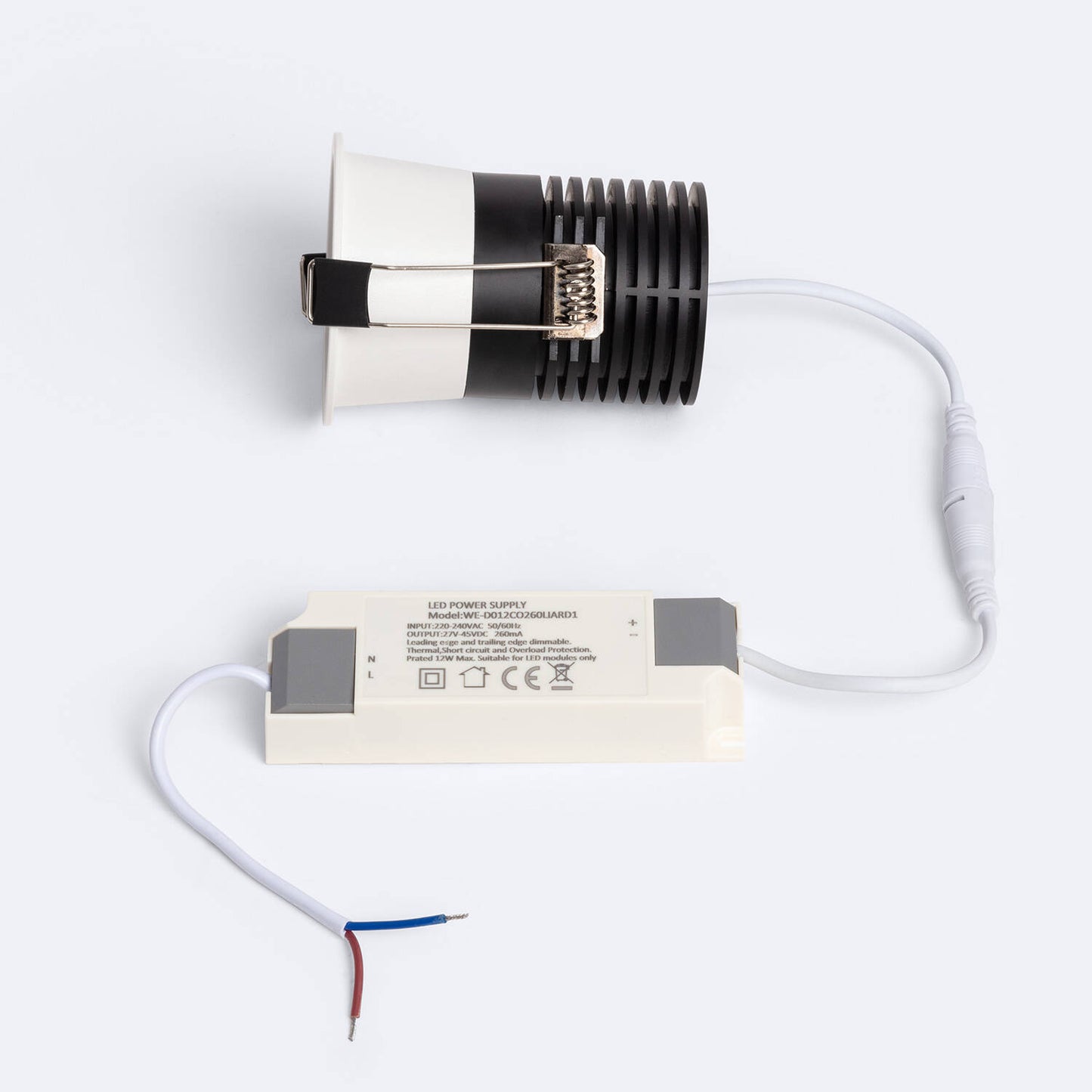 Spot Downlight LED 12W Rond Encastré IP20 Ø 65 mm