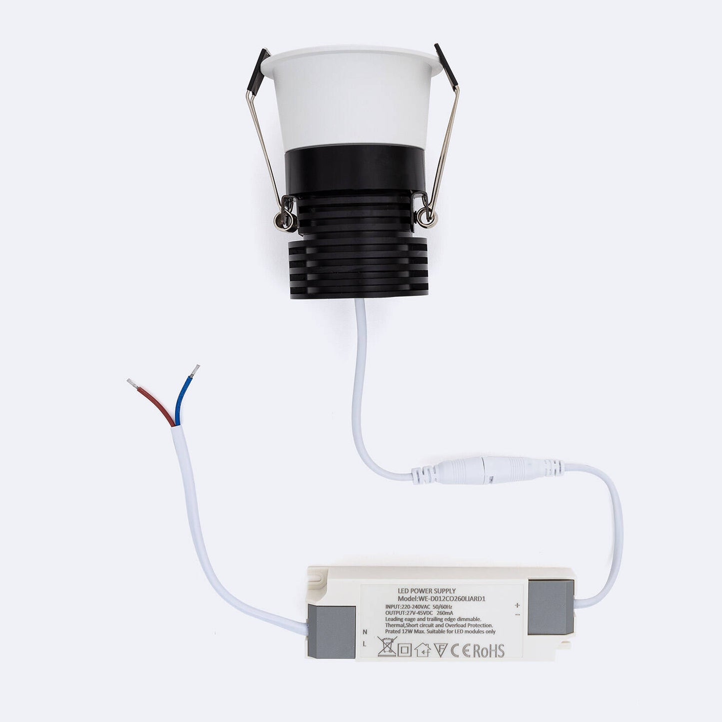 Spot Downlight LED 12W Rond Dimmable IP20 Ø 65 mm