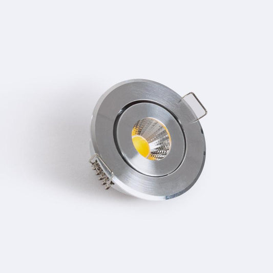 Spot Downlight LED Rond 1W IP20 Non Dimmable Argenté