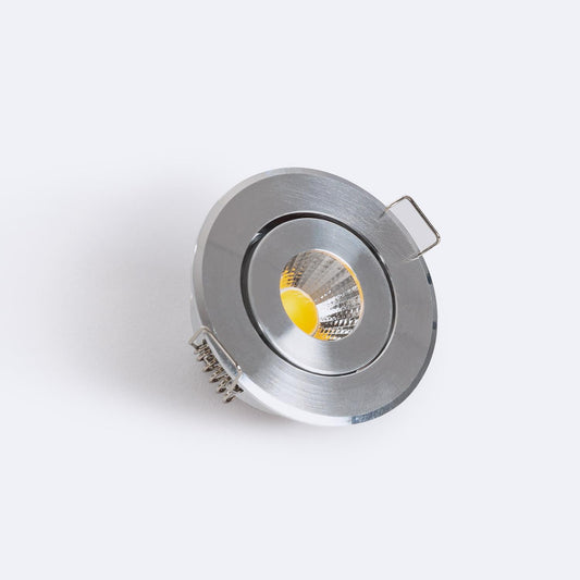 Spot Downlight LED Rond 1W IP20 Non Dimmable Argenté