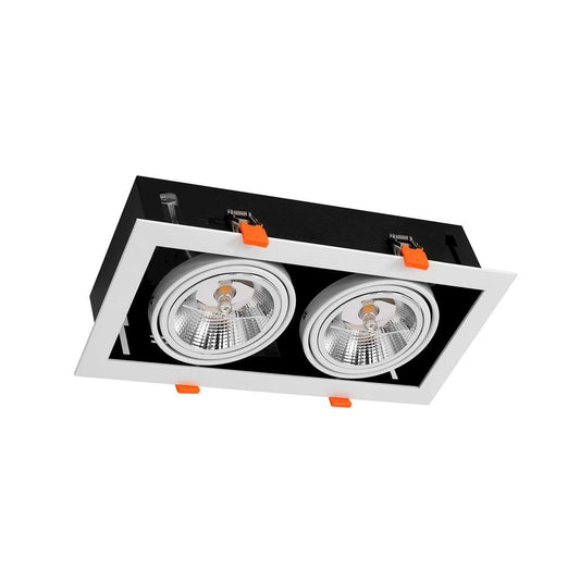 Spot Downlight LED Rectangulaire 24W Kardan AR111, IP20, Non-Dimmable