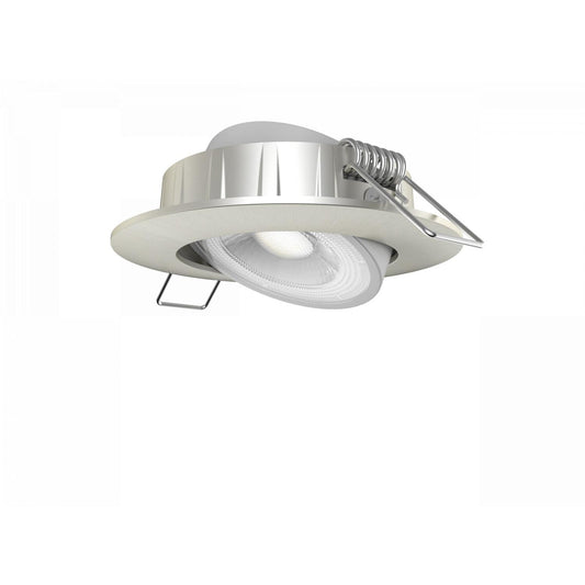 Spot Downlight LED 5W Orientable Rond IP20 Ø 68 mm Nickel Brossé