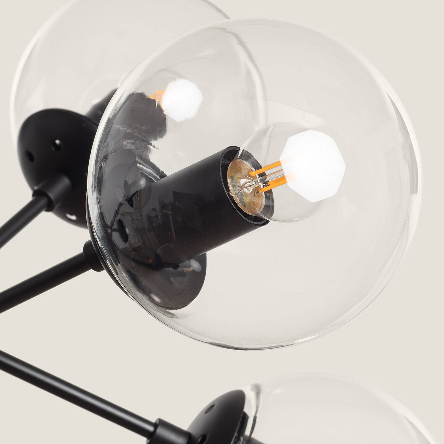 Suspension LED Métal et Verre 9 Spots IP20 pour Intérieur