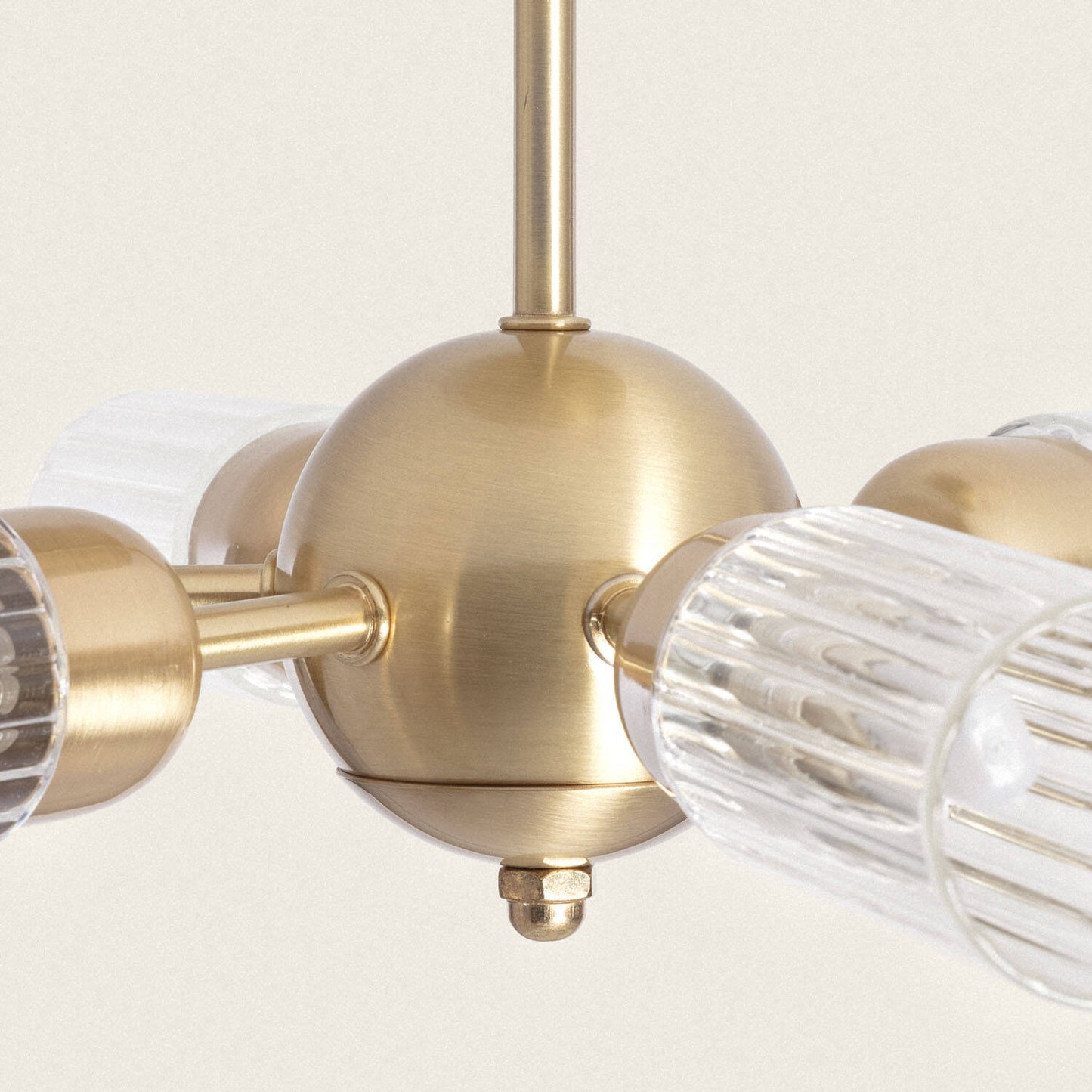 Plafonnier 6 Spots Métal et Verre Iraide 25W IP20