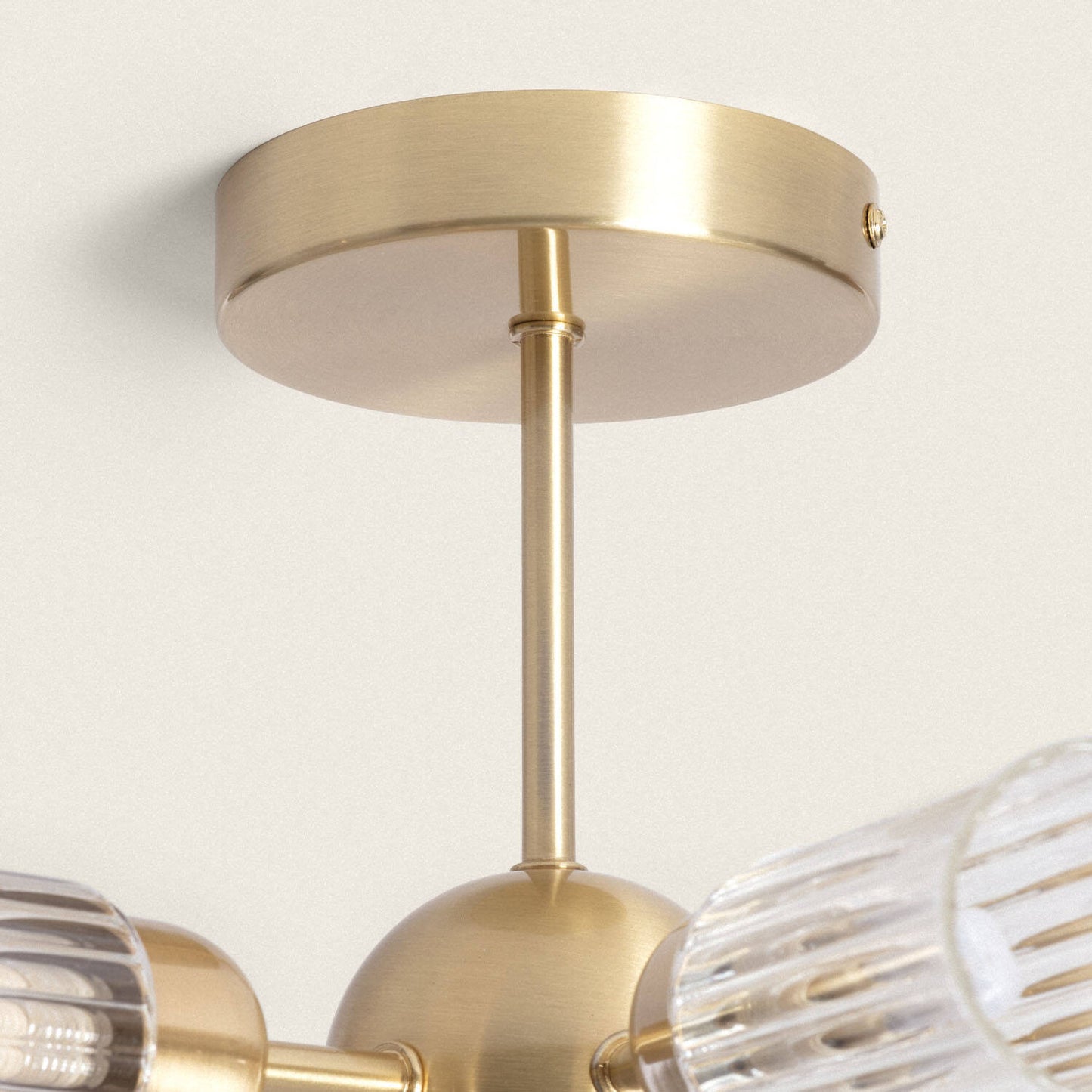 Plafonnier 6 Spots Métal et Verre Iraide 25W IP20