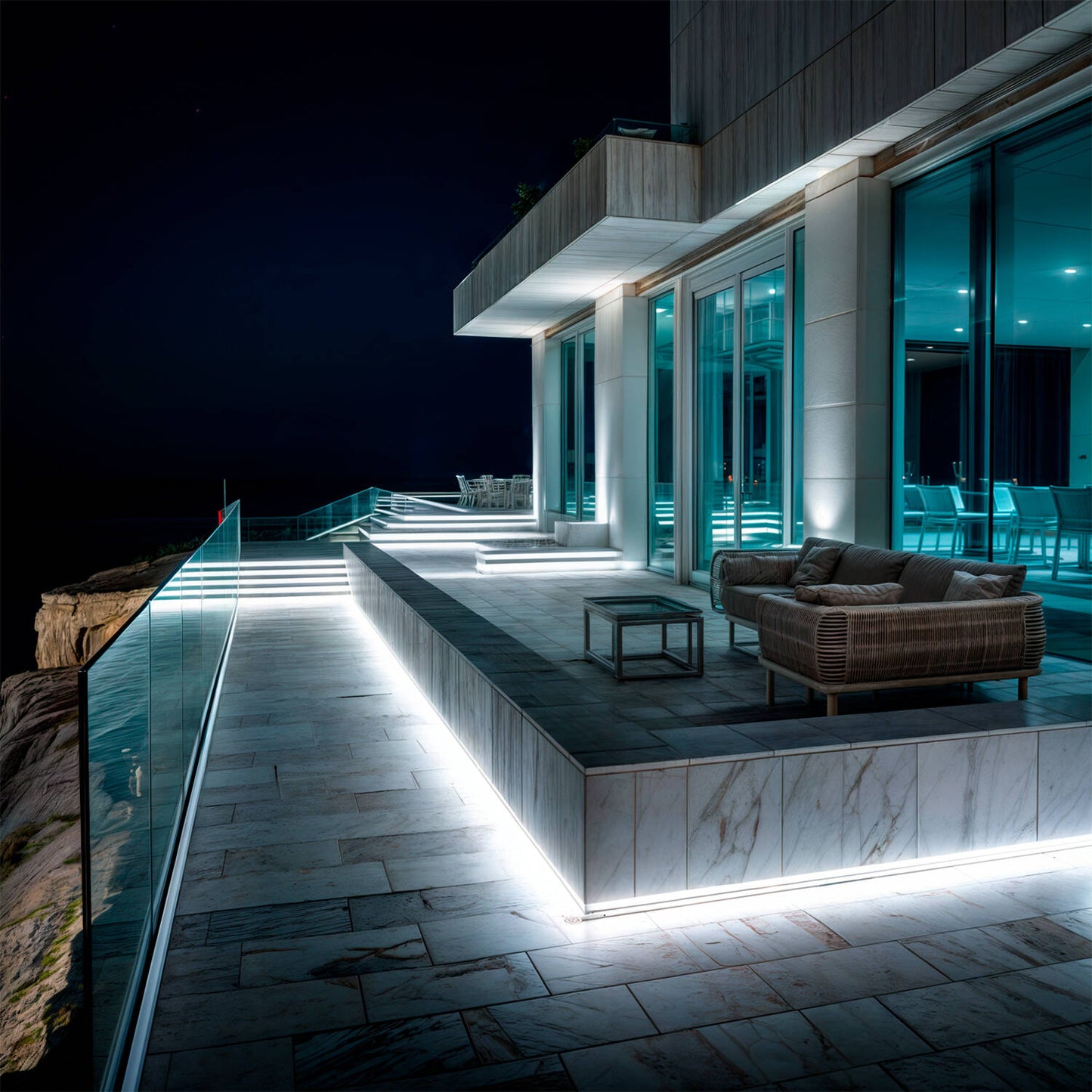 Gaine Néon LED Flexible 7.5W/m IP67 Dimmable, Coupe 100cm, Extérieur/Intérieur